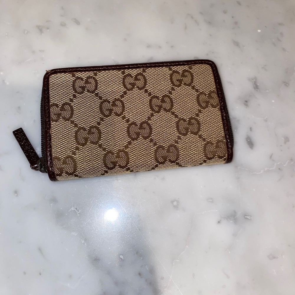 Gucci Canvas GG Coin Pouch/Card Wallet
